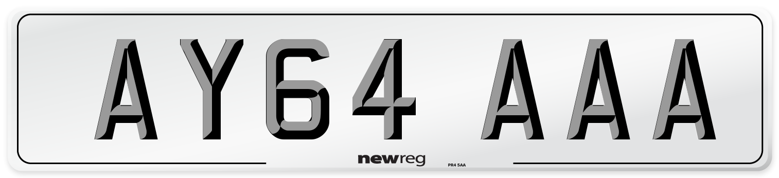 AY64 AAA Number Plate from New Reg